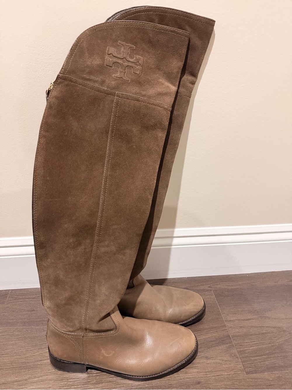 Tory Burch Simone over-the-knee boots Brown Suede